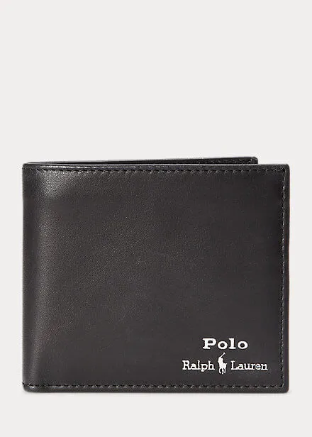 -Portafoglio Polo Ralph Lauren in pelle nera