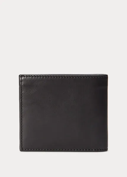 -Portafoglio Polo Ralph Lauren in pelle nera