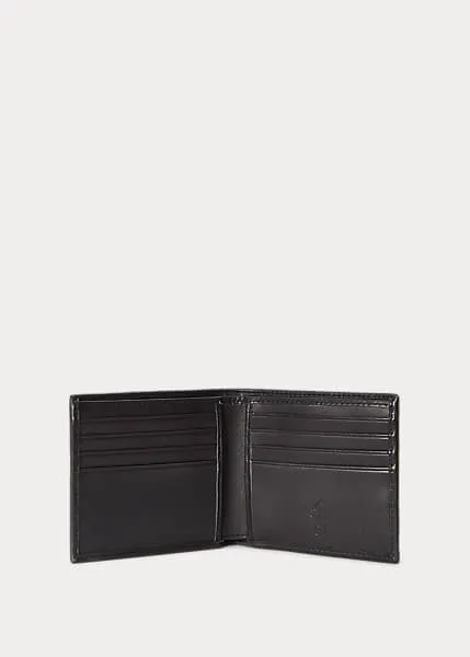 -Portafoglio Polo Ralph Lauren in pelle nera