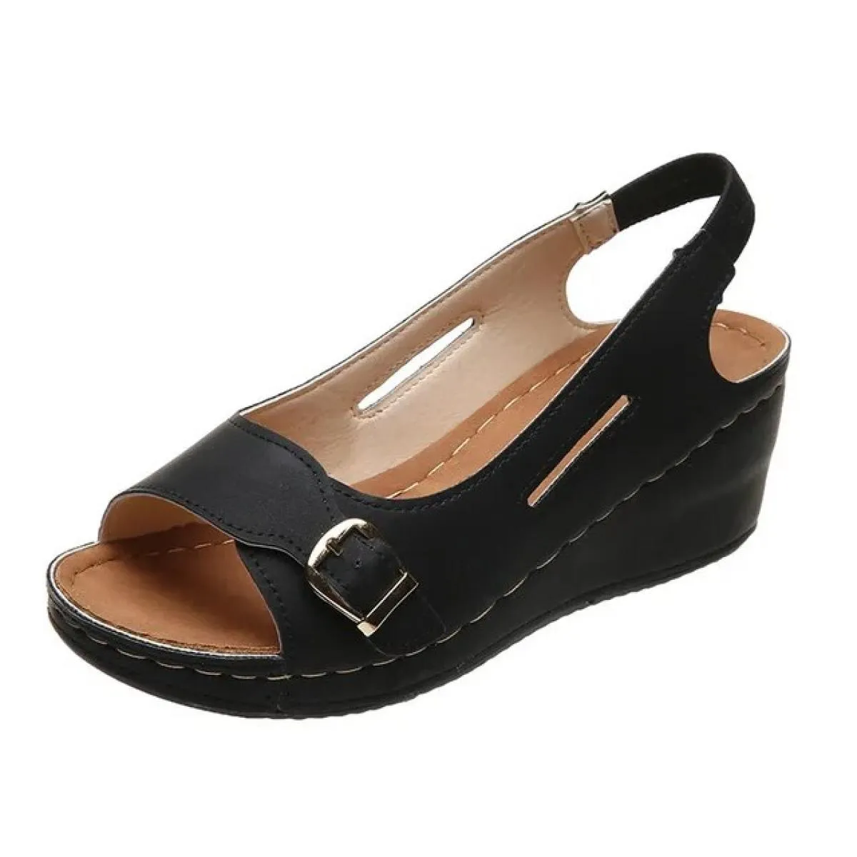 2023 Nuovi sandali estivi Tacchi a zeppa Scarpe eleganti con zeppa da donna Calzature estive da donna Tacchi alti con zeppa Tacc