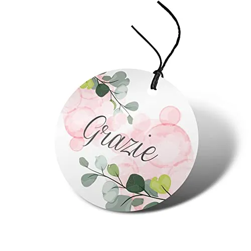 72 TAG Etichette Cartellini Bigliettini Bomboniera Ringraziamento Battesimo Matrimonio (Asiatiche)