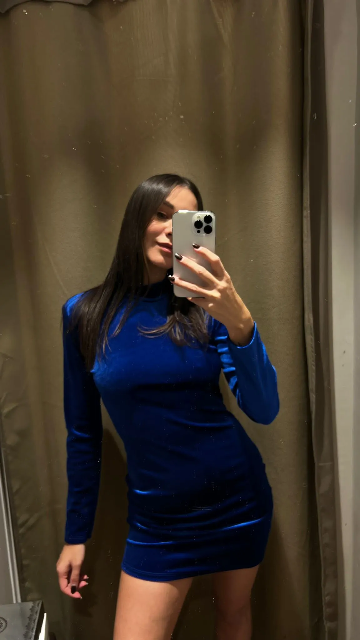 Abito in velluto - Blu