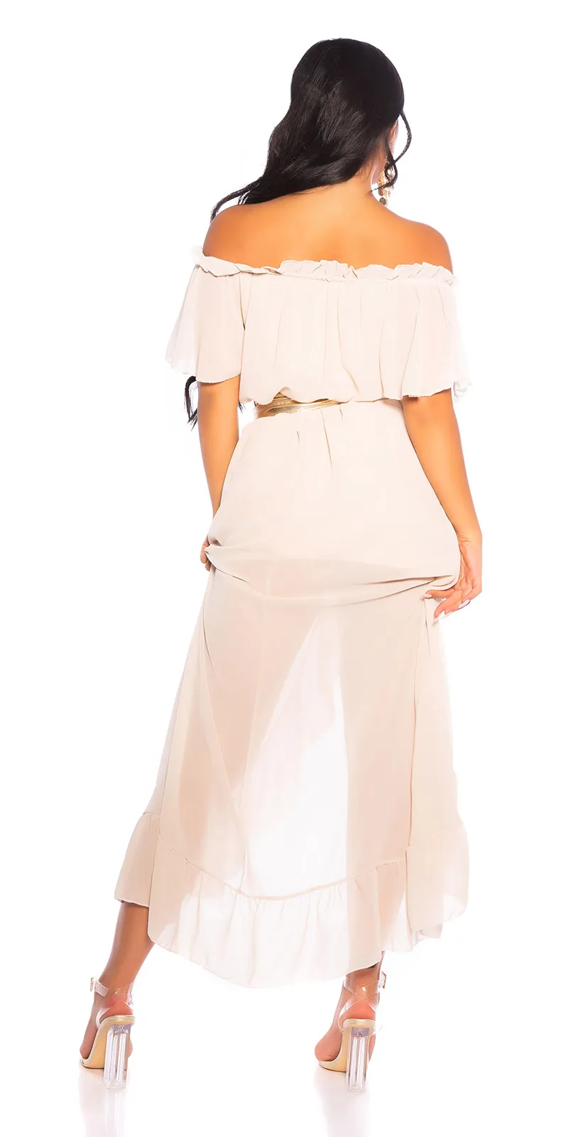 Abito lungo AL213 beige