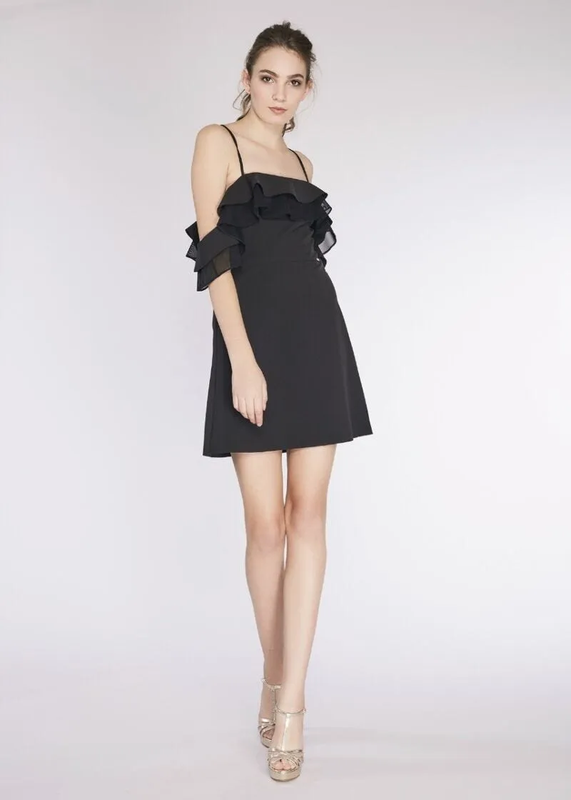 Abito mini in tulle tecnico