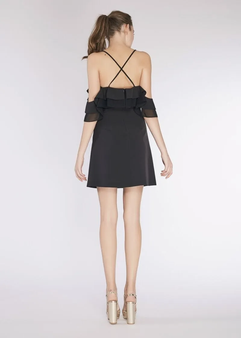 Abito mini in tulle tecnico