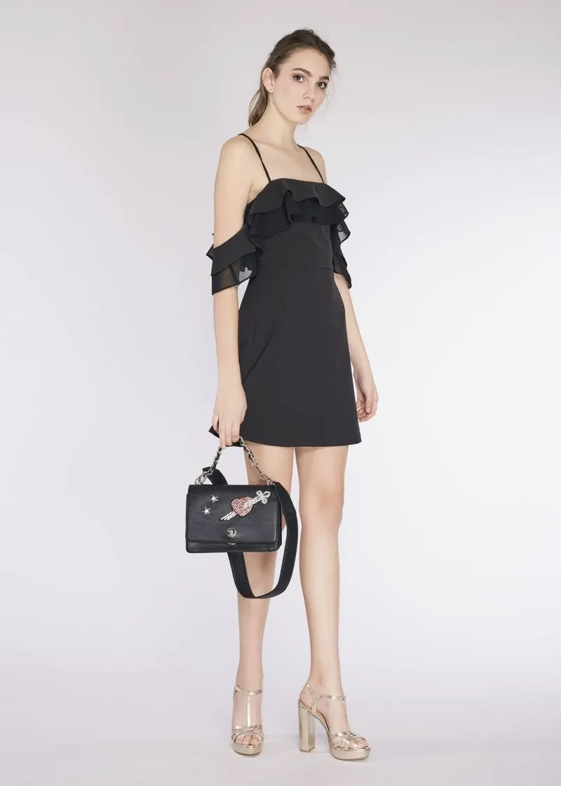 Abito mini in tulle tecnico