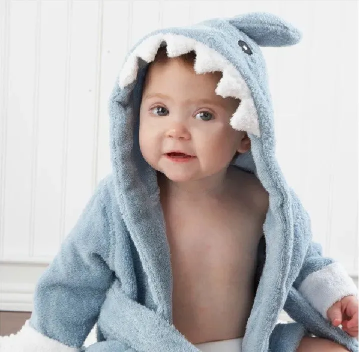 Accappatoio in morbido cotone con cappuccio a forma di animale