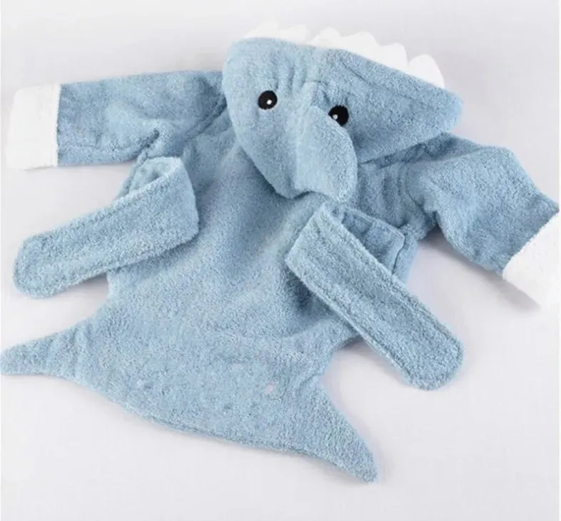 Accappatoio in morbido cotone con cappuccio a forma di animale