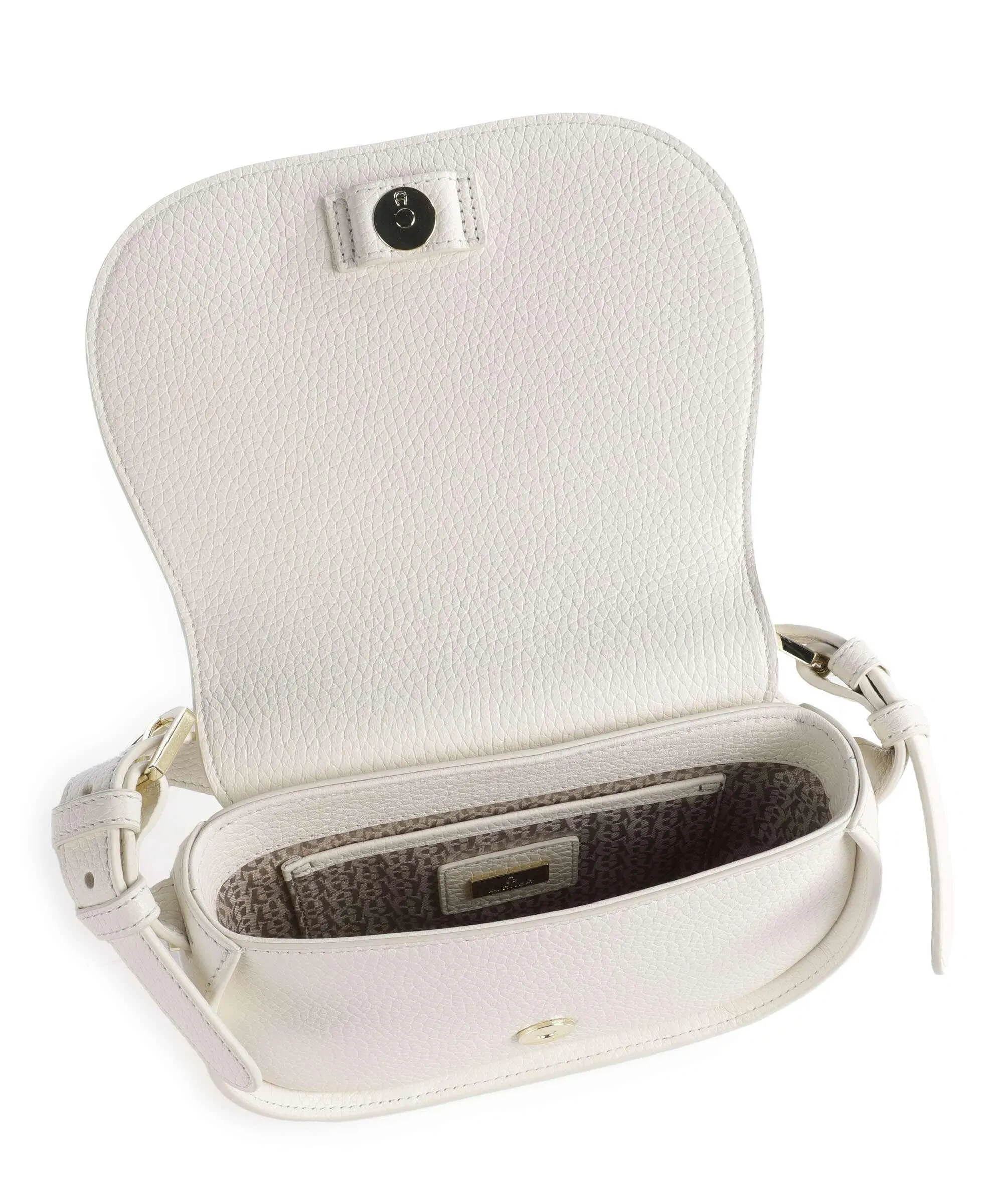  Aigner Ivy S Borsa a tracolla pelle di vacchetta grana avorio  