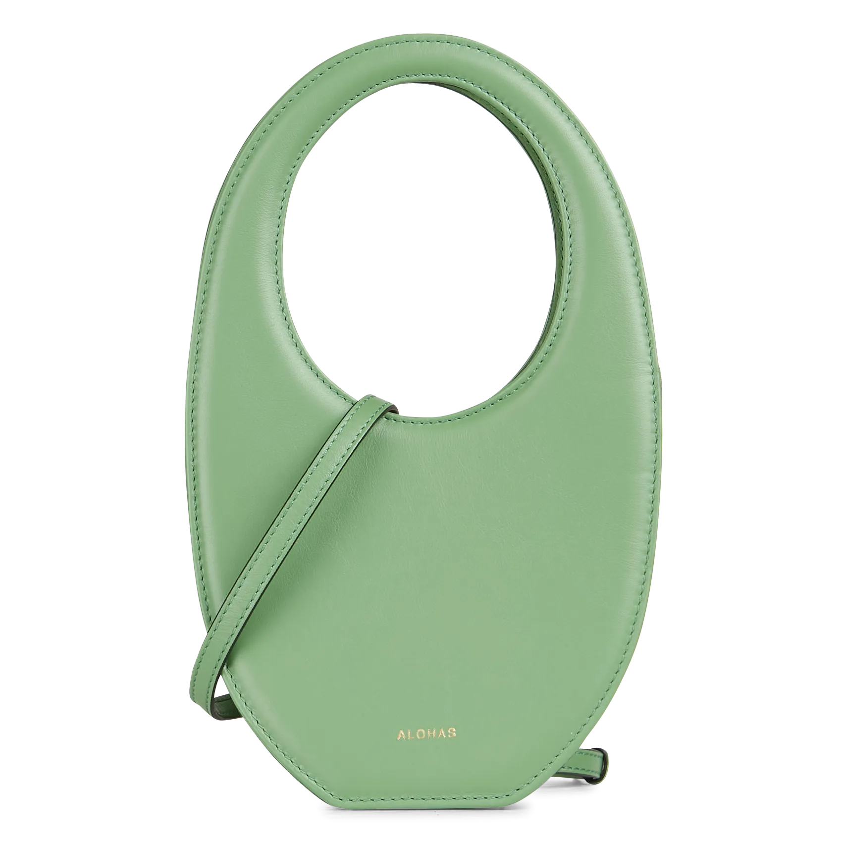  ALOHAS   THE O - Borsa a mano in pelle | Verde