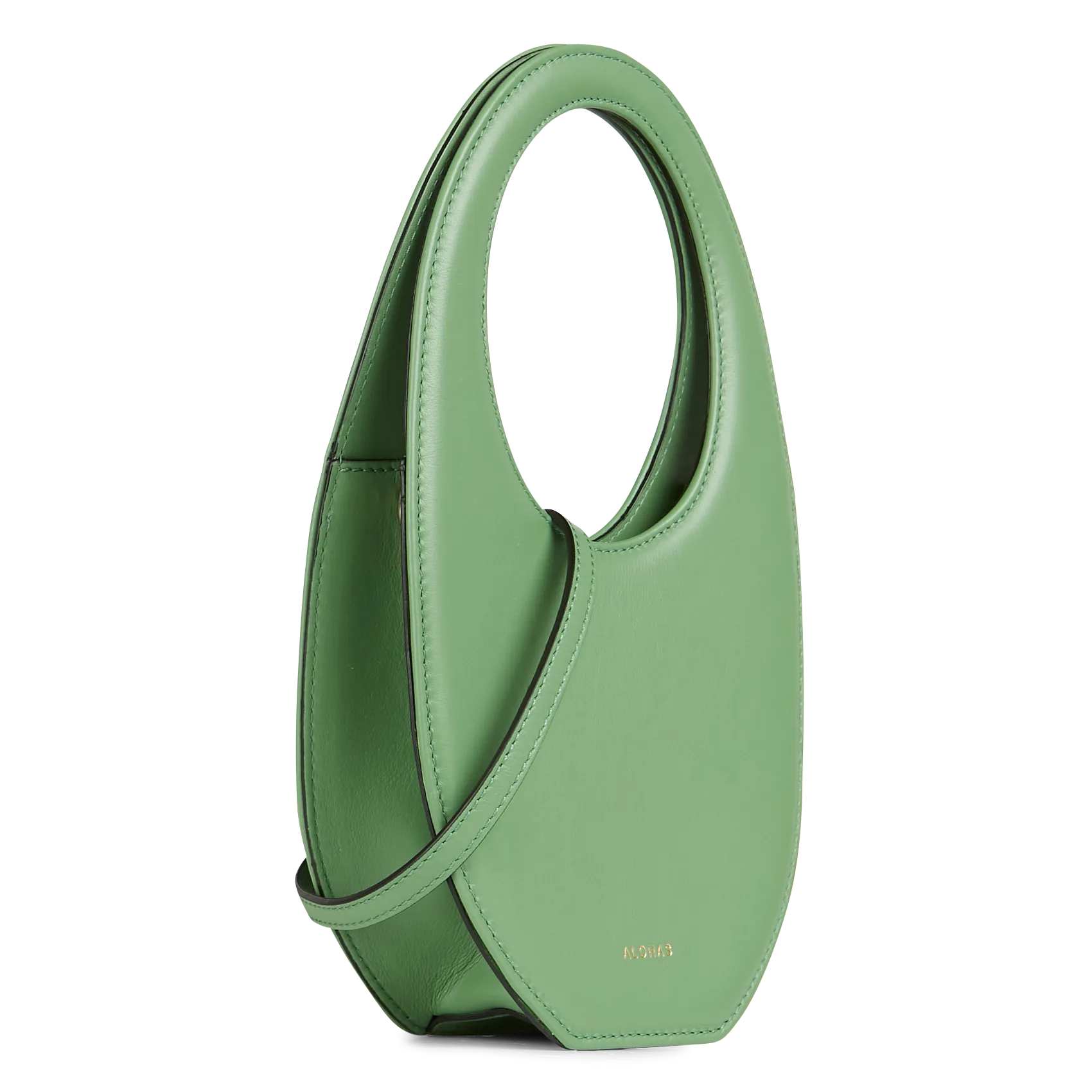  ALOHAS   THE O - Borsa a mano in pelle | Verde