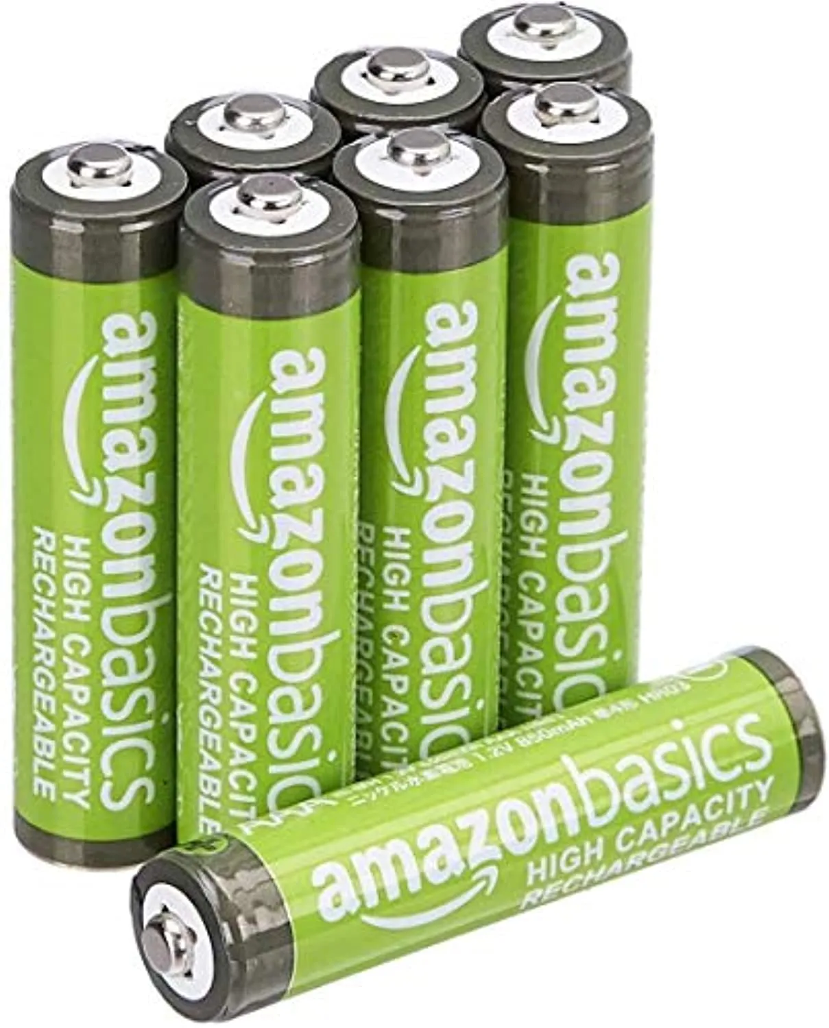 Amazon Basics - Batterie AAA ricaricabili, ad alta capacità, pre-caricate, confezione da 8 (l’aspetto potrebbe variare dall’imma