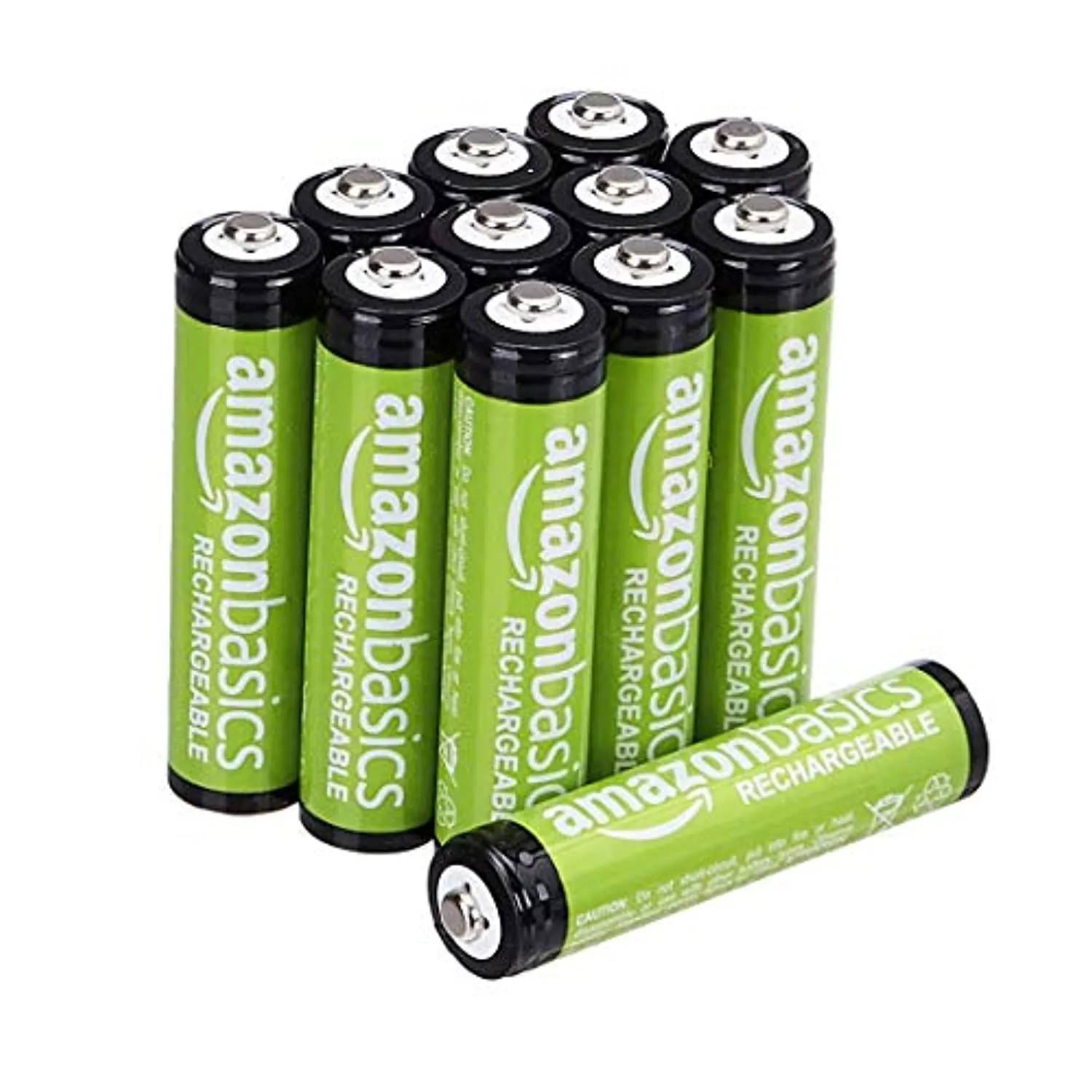 Amazon Basics - Batterie AAA ricaricabili, pre-caricate, confezione da 12 (l’aspetto potrebbe variare dall’immagine)