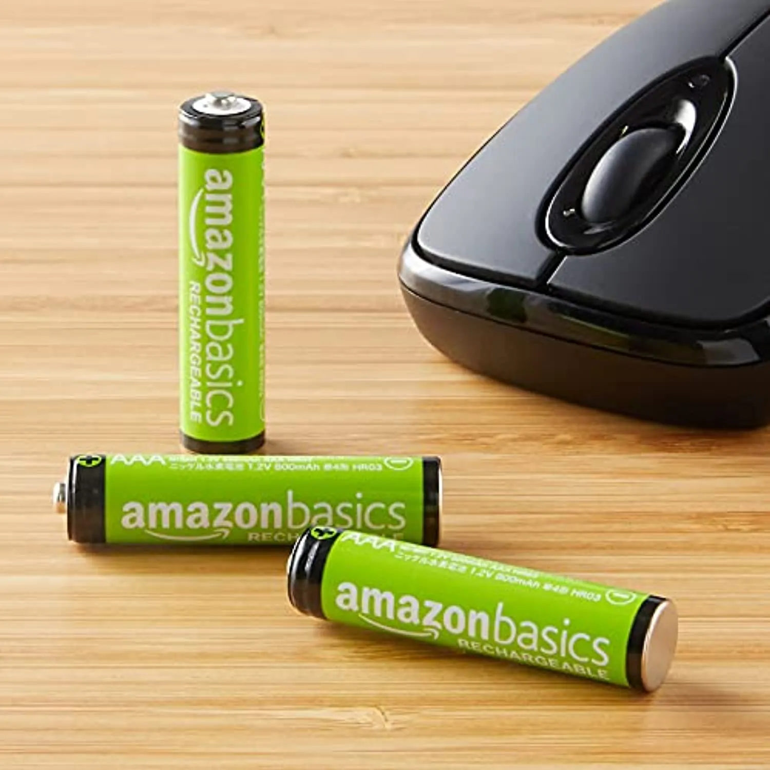 Amazon Basics - Batterie AAA ricaricabili, pre-caricate, confezione da 12 (l’aspetto potrebbe variare dall’immagine)