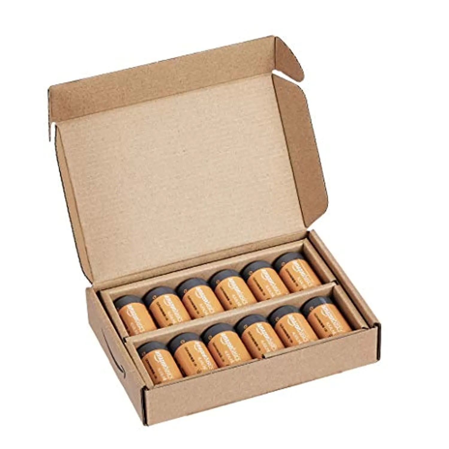 Amazon Basics - Batterie alcaline mezza torcia, 1.5 volt, per uso quotidiano, confezione da 12 (l’aspetto potrebbe variare dall’
