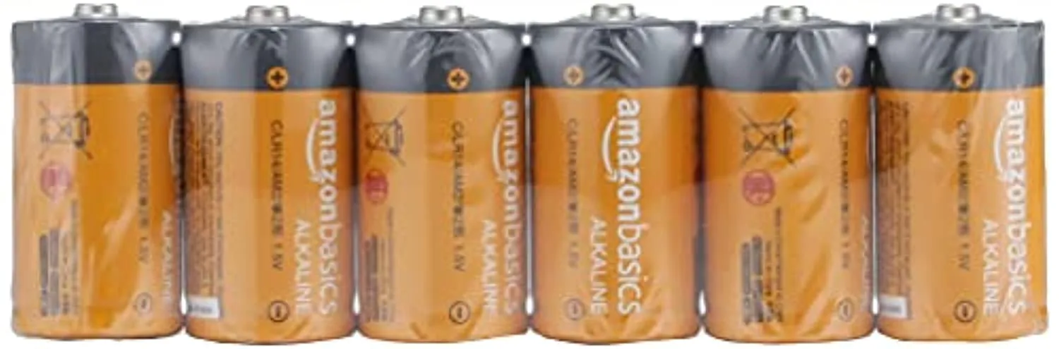 Amazon Basics - Batterie alcaline mezza torcia, 1.5 volt, per uso quotidiano, confezione da 12 (l’aspetto potrebbe variare dall’