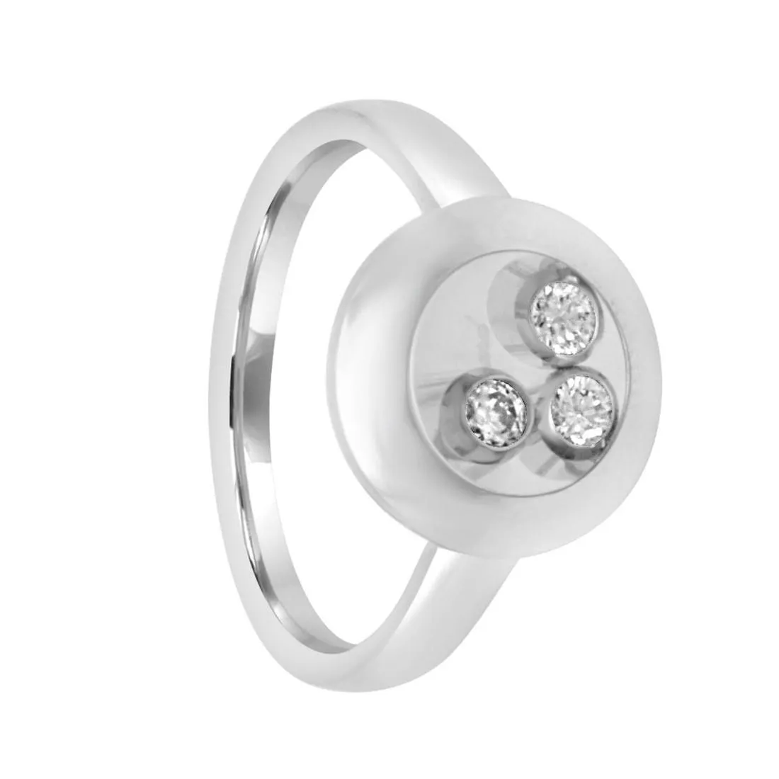 Anello Chopard in oro bianco e diamanti