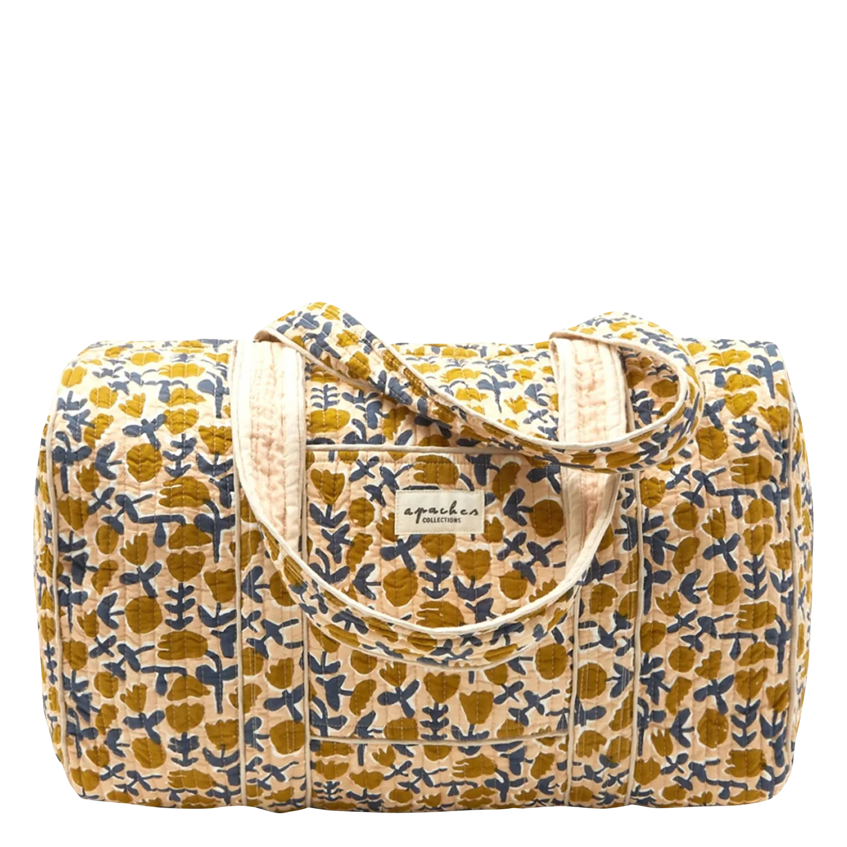  APACHES COLLECTIONS   BUDDHA - Borsa floreale in cotone | Beige
