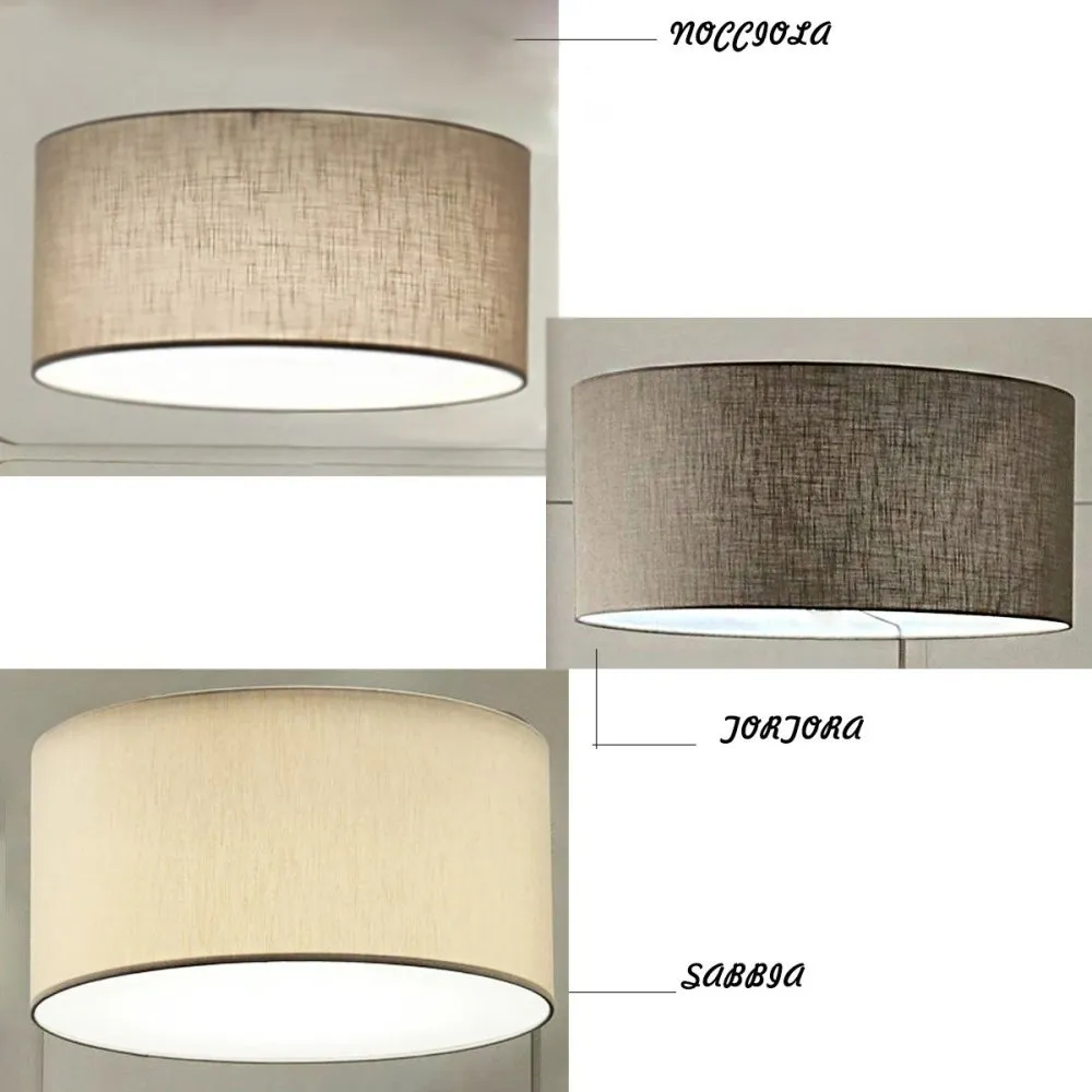 Applique arco Illuminando BOING CILINDRO AP G 48 E27 LED lampada parete telescopica paralume tessuto