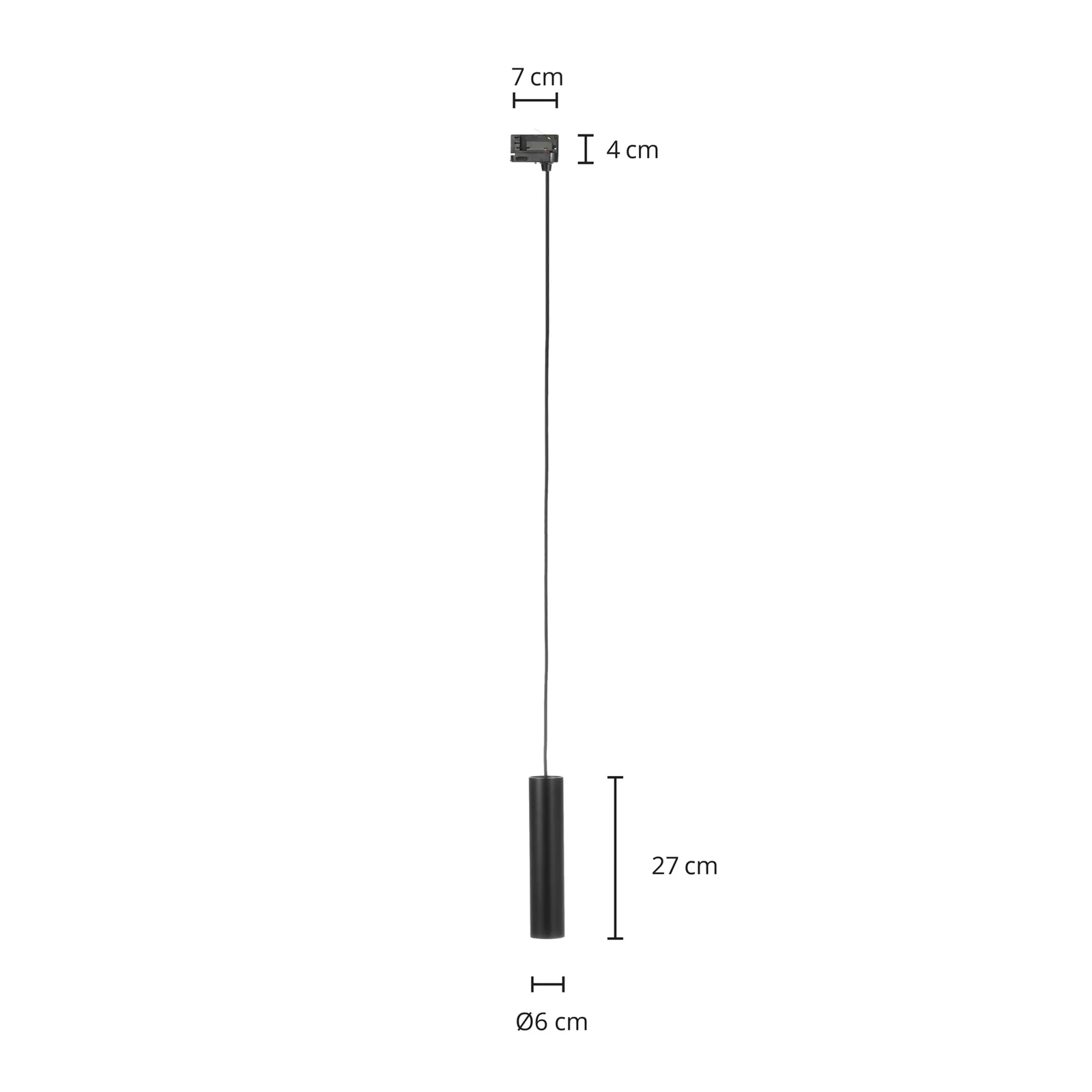 Arcchio Ejona, ciondolo a binario nero GU10 6/27cm