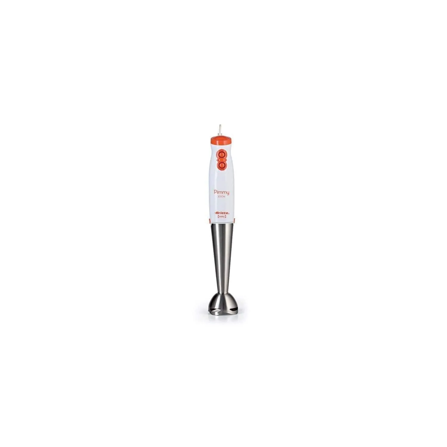 Ariete 881 Pimmy 200 W, Frullatore a Immersione, 200 W, 2 Velocità, Lama in Acciaio inox, Gancio in Gomma in Dotazione, Bianco/A