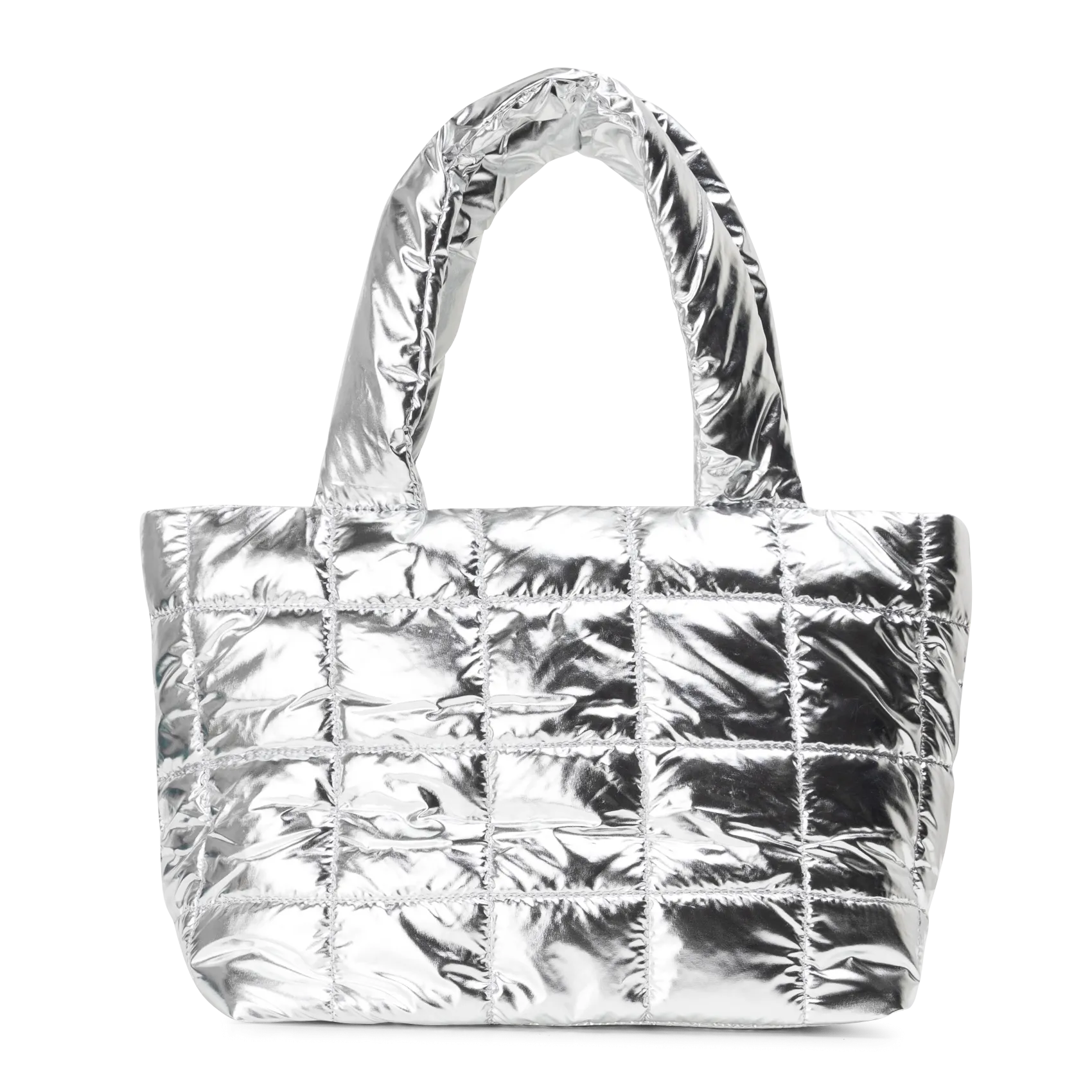  AU PRINTEMPS PARIS   Borsa a mano trapuntata metallizzata | Argento 