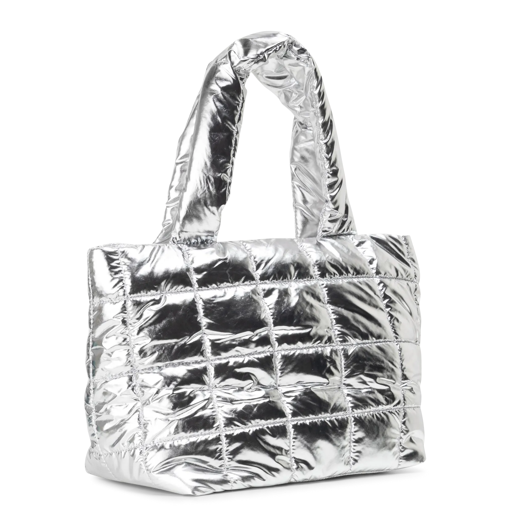  AU PRINTEMPS PARIS   Borsa a mano trapuntata metallizzata | Argento 