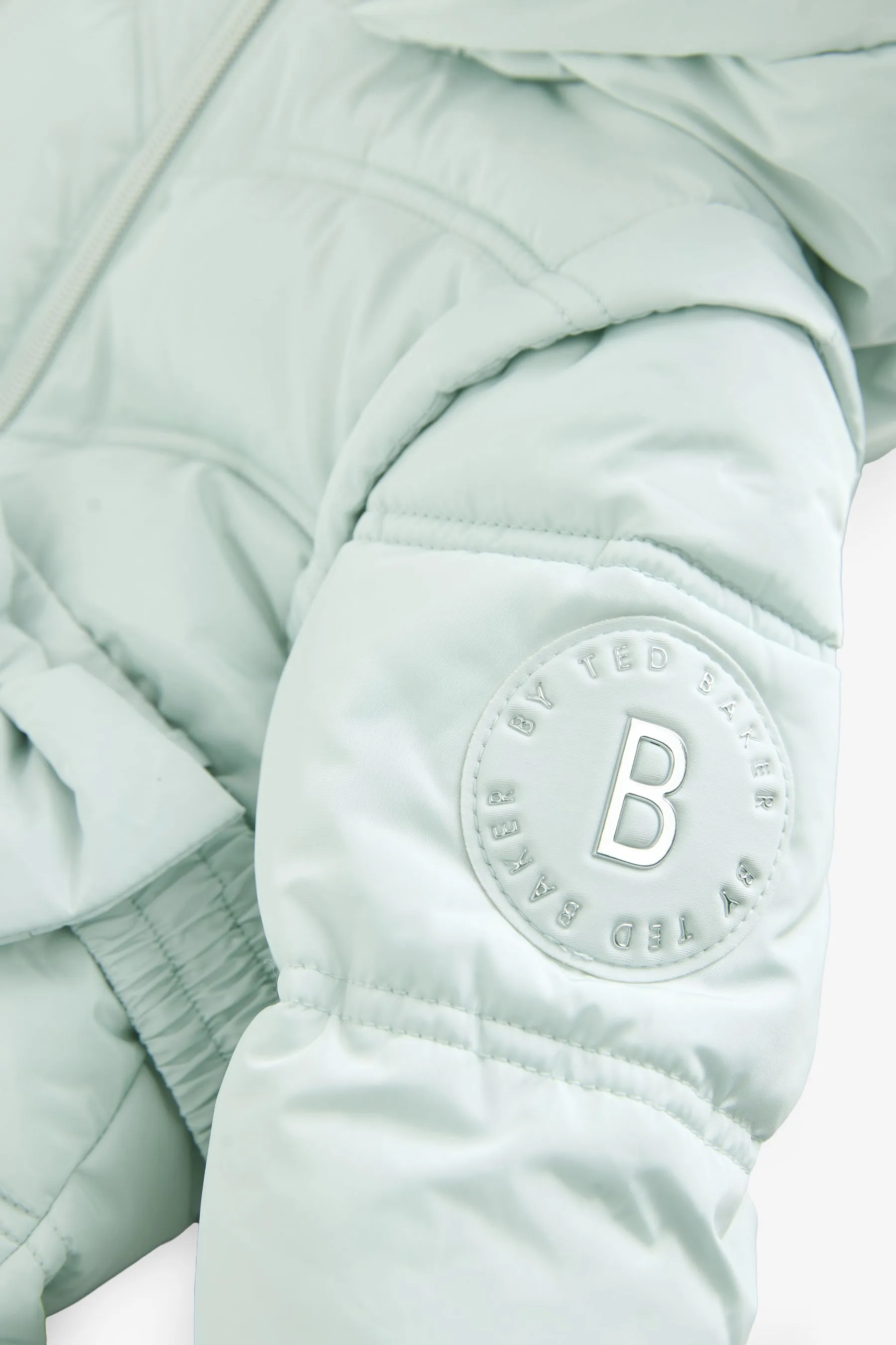 Baker by Ted Baker Antipioggia Rosa Farfallino Cappotto Imbottito con Cintura    