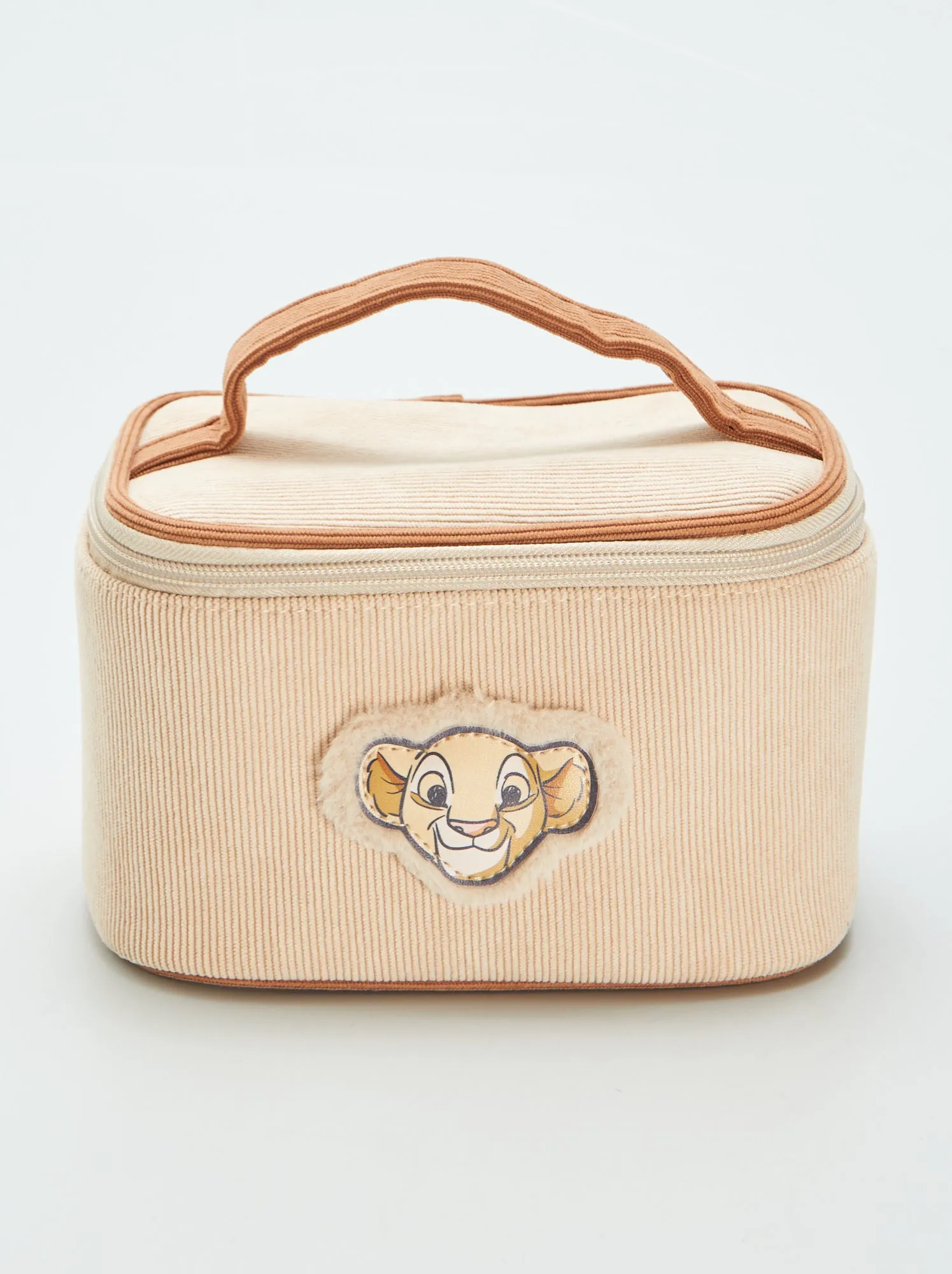 Beauty case in velluto a coste 'Simba' 'Il Re Leone' 'Disney' - MARRONE