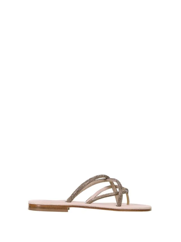 Beige Jewel Sandals