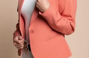 Blazer Collo Classico Softina, Salmone