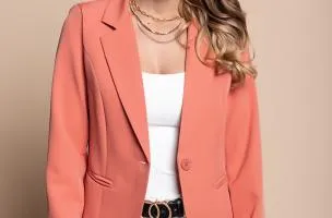 Blazer Collo Classico Softina, Salmone