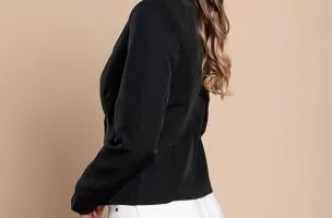 Blazer con scollo classico Softina, nero