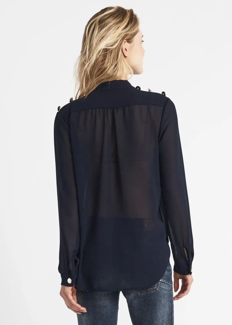 Blusa con motivo incrociato