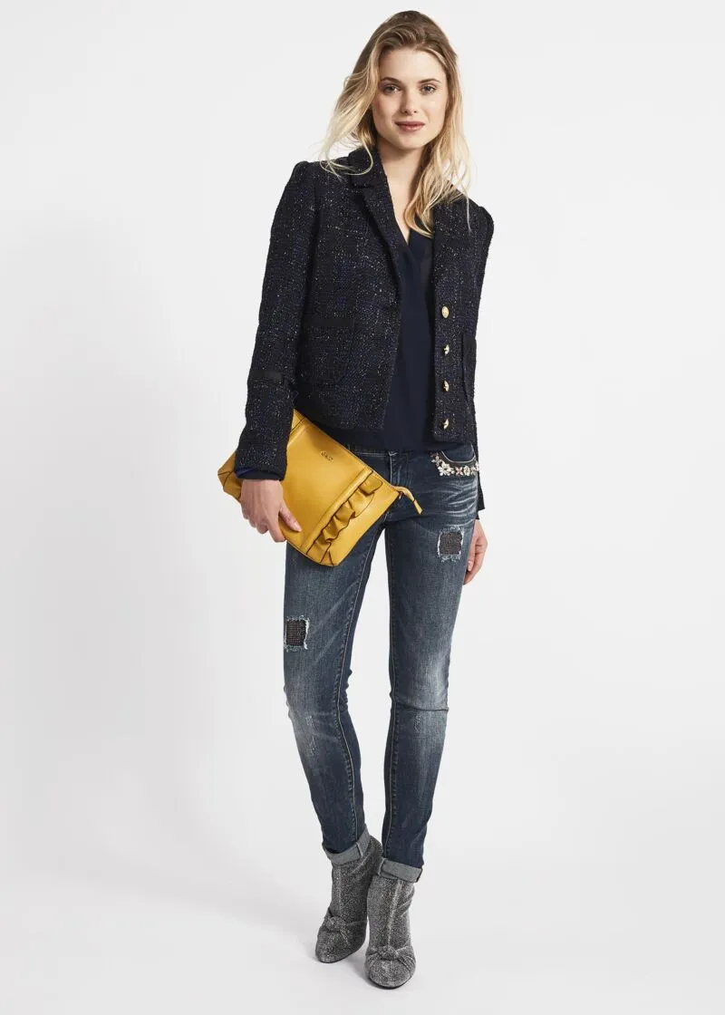 Blusa con motivo incrociato