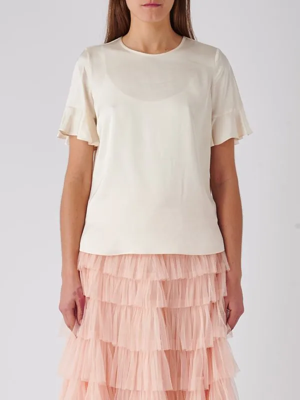 Blusa donna Twinset in viscosa con cut out Neve
