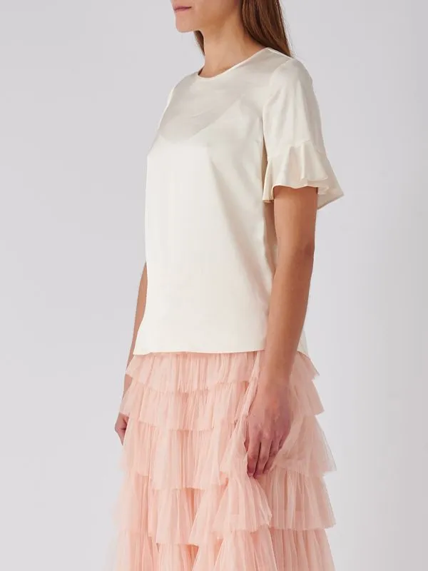 Blusa donna Twinset in viscosa con cut out Neve