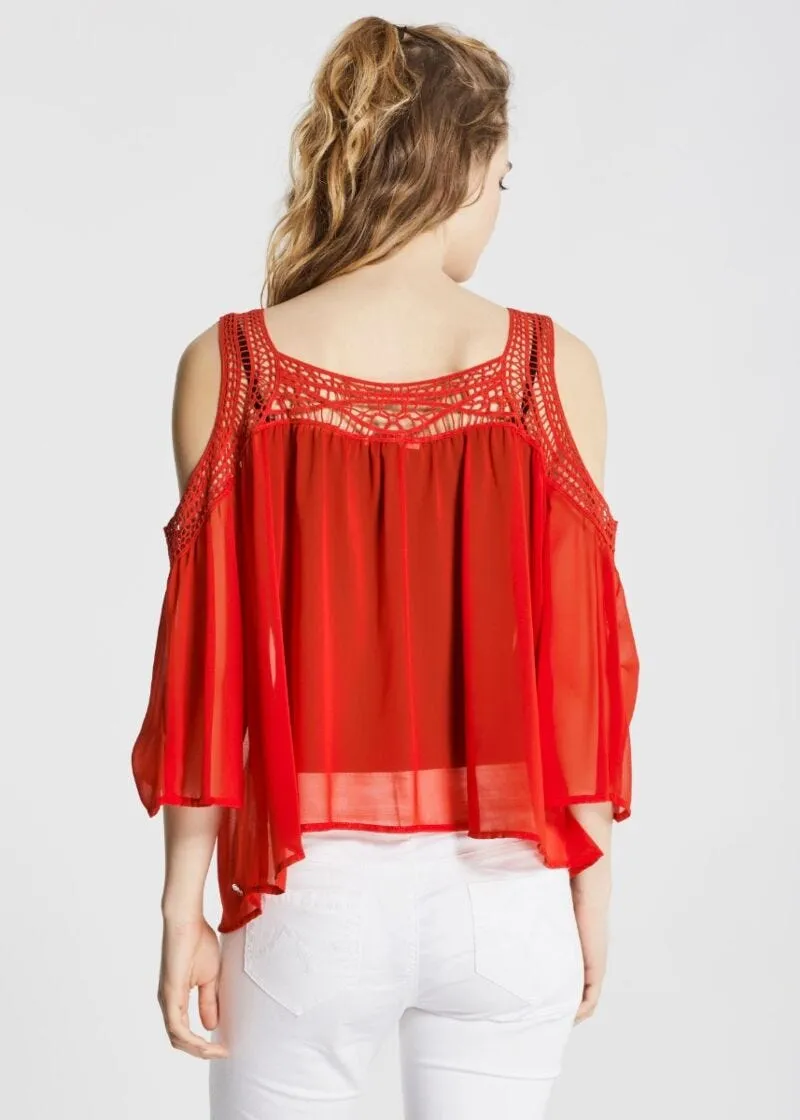 Blusa in tessuto fluido
