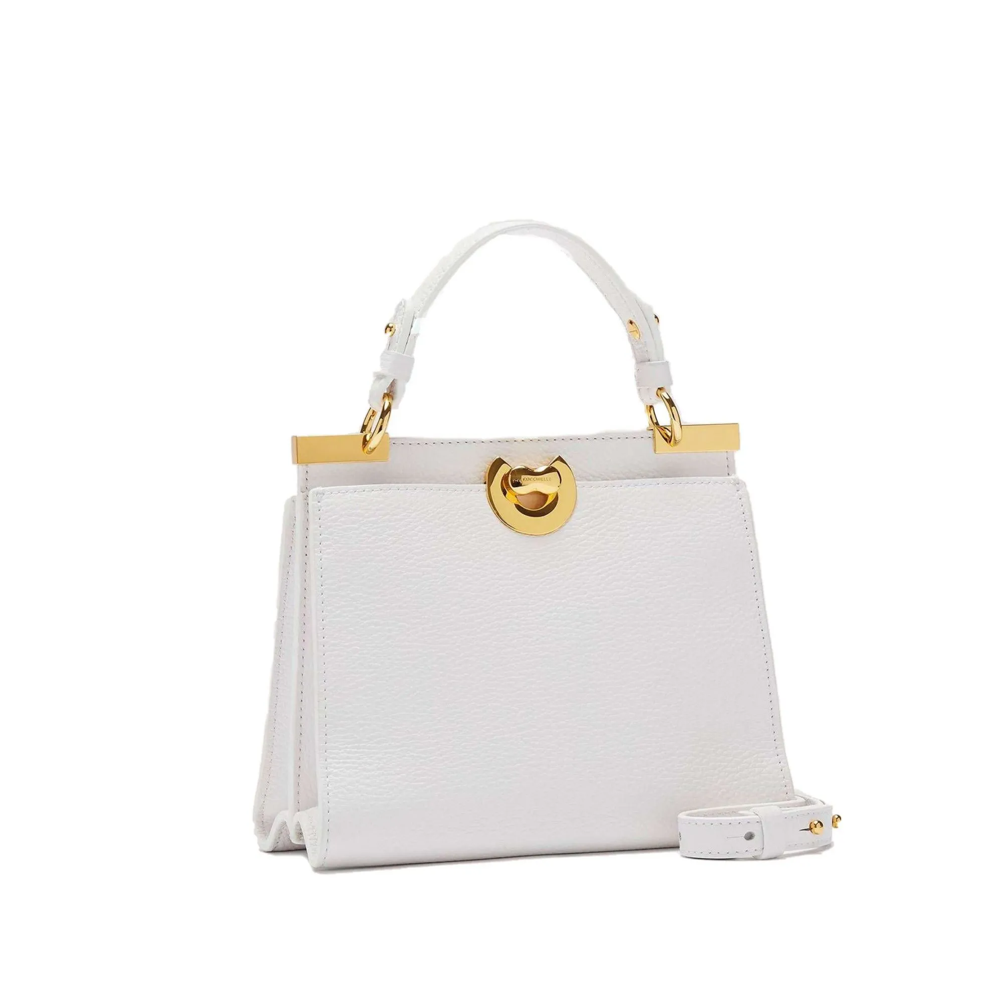 Borsa a mano binxie medium in pelle martellata