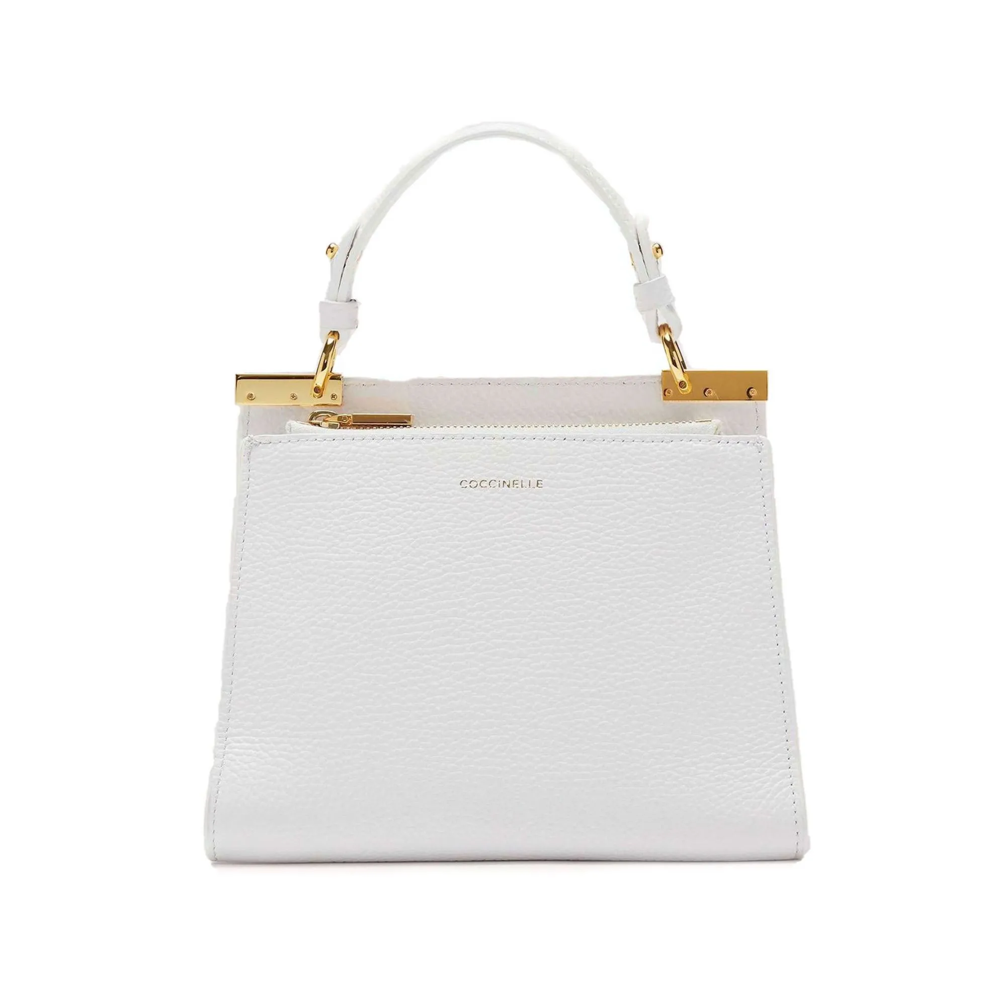 Borsa a mano binxie medium in pelle martellata
