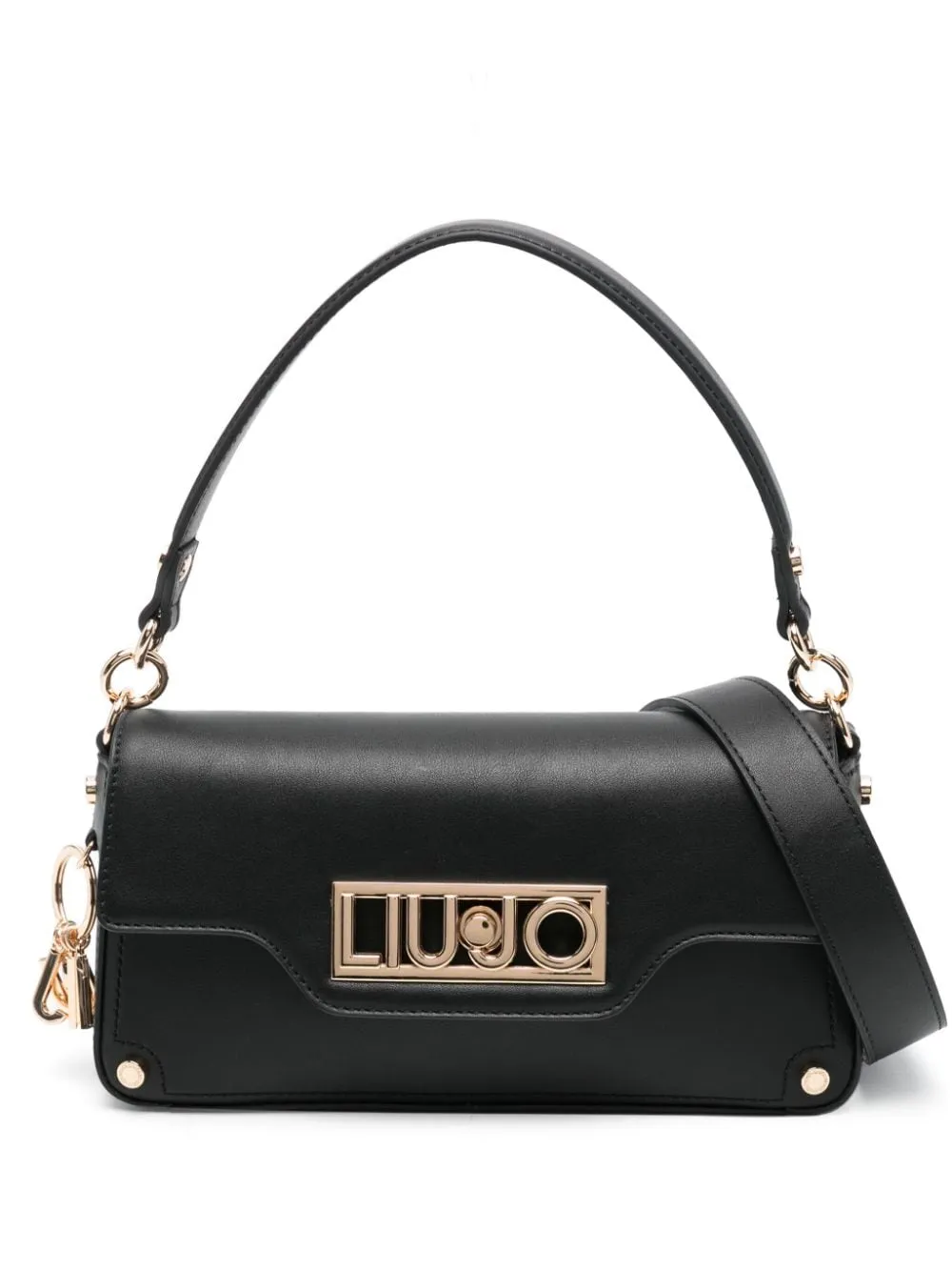 Borsa a spalla con placca logo