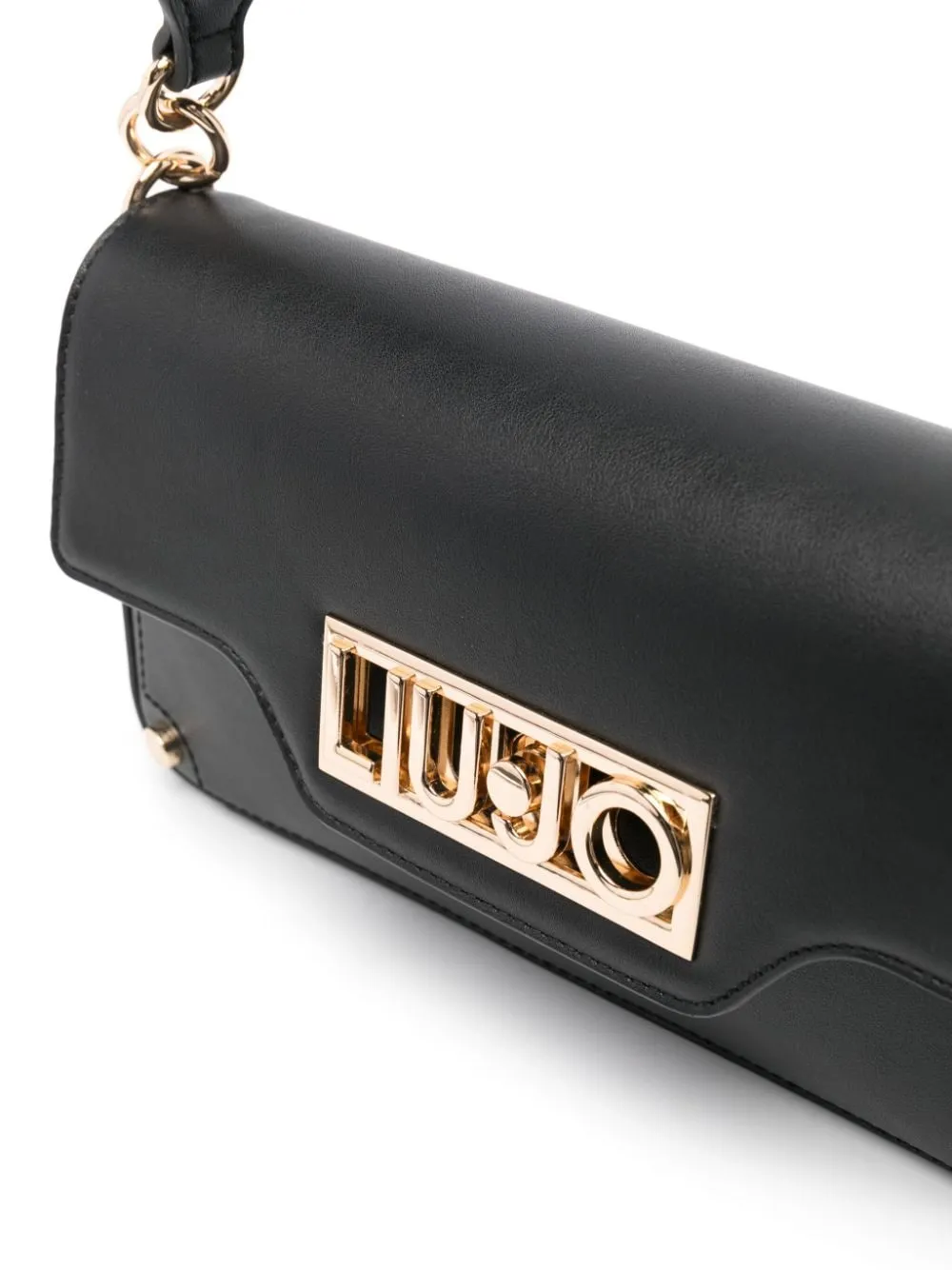 Borsa a spalla con placca logo