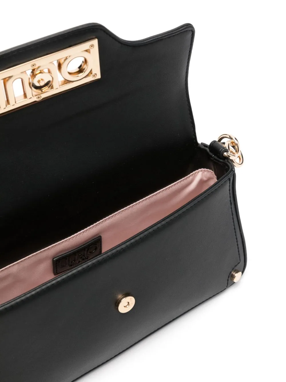 Borsa a spalla con placca logo