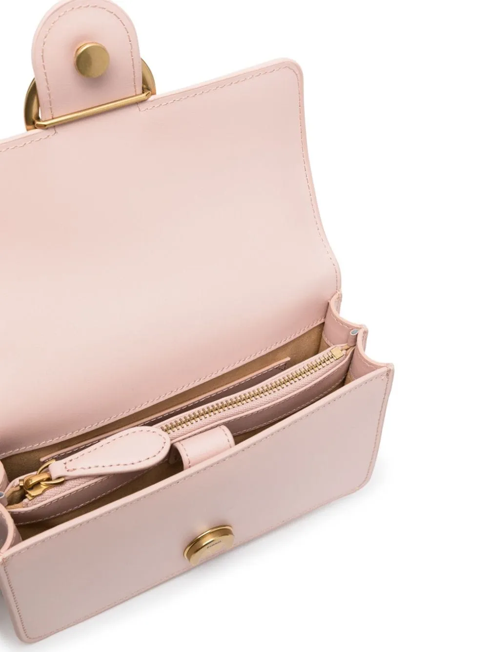 Borsa a tracolla con placca logo