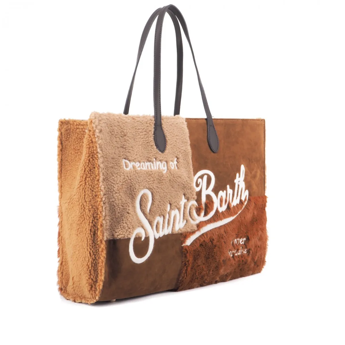 Borsa In Tessuto Sherpa, Nero