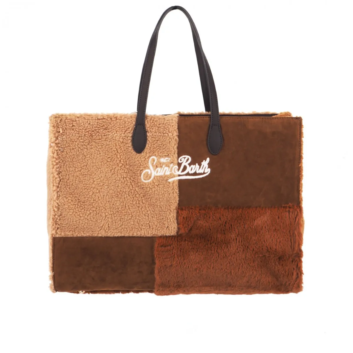 Borsa In Tessuto Sherpa, Nero