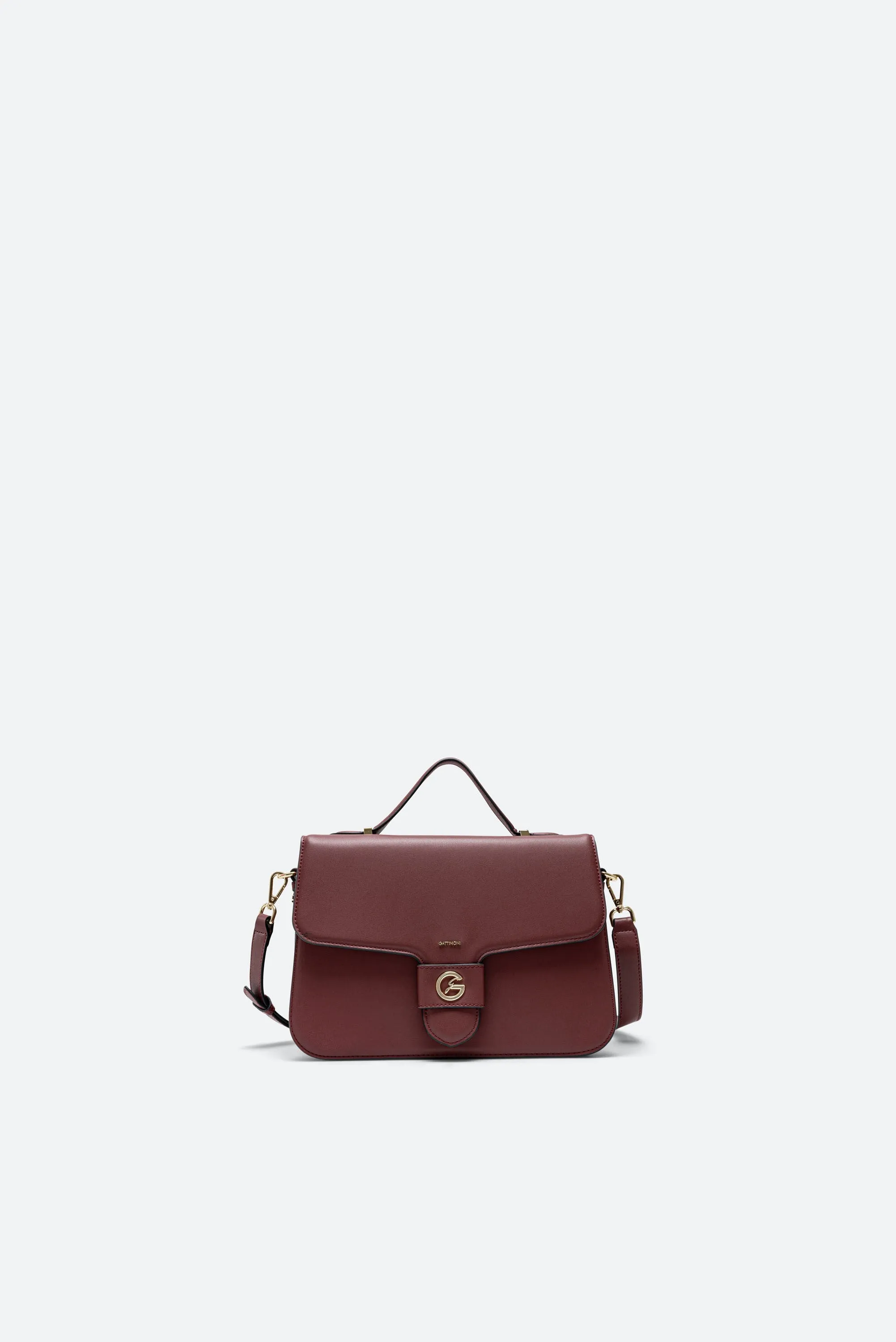 Borsa July Medium in Pelle con Flap colore Bordeaux