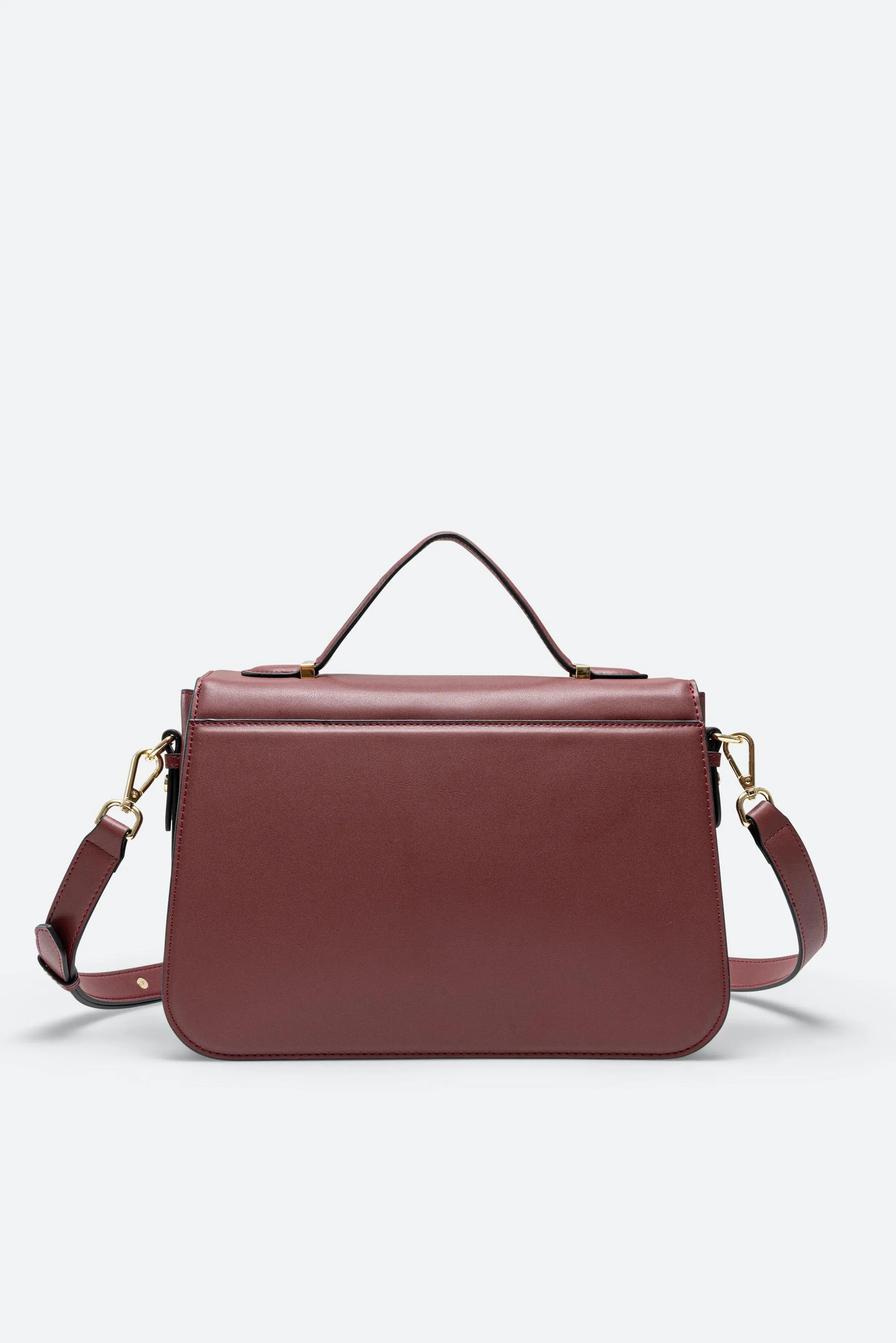Borsa July Medium in Pelle con Flap colore Bordeaux
