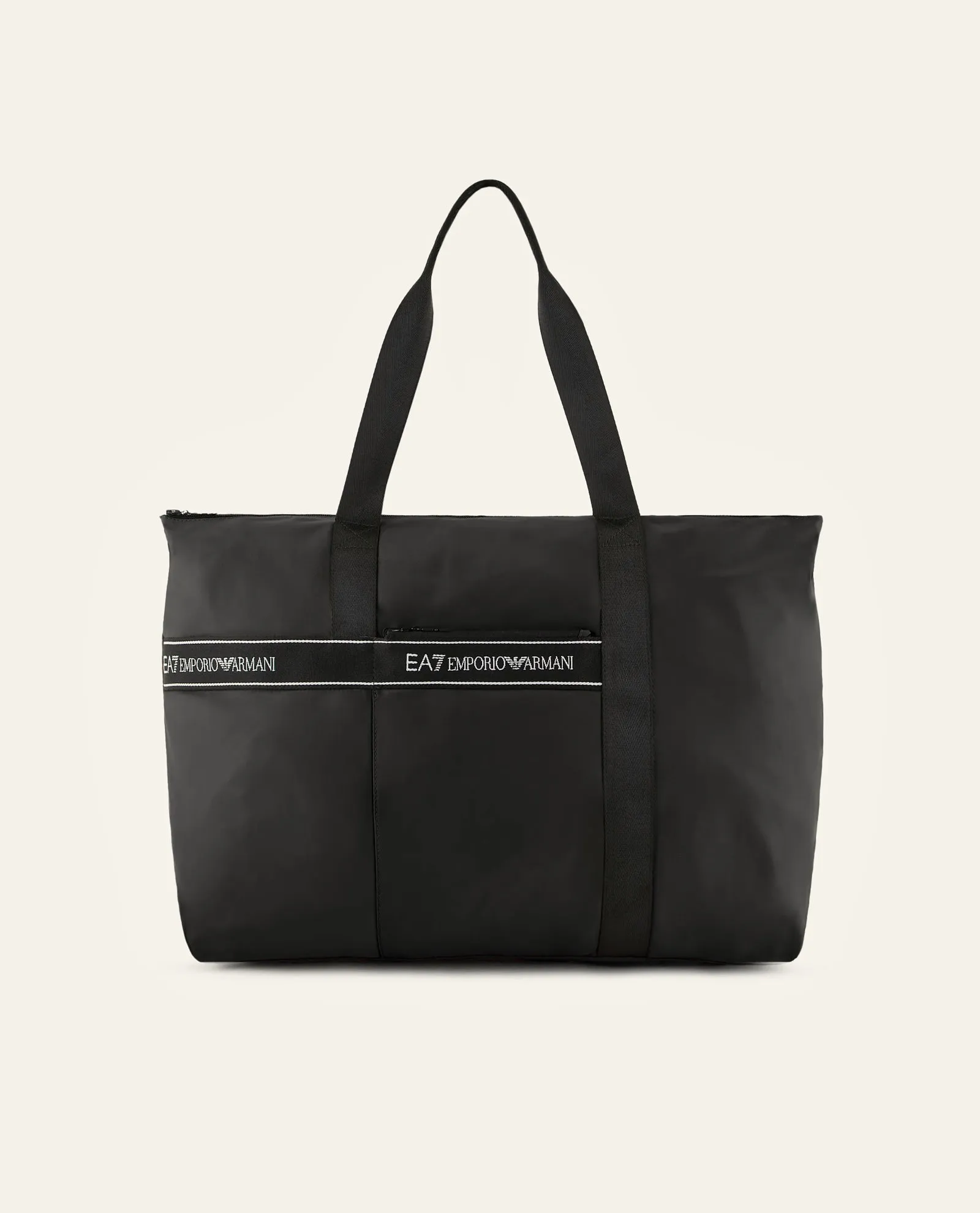 Borsa shopping nera AX  in tessuto tecnico