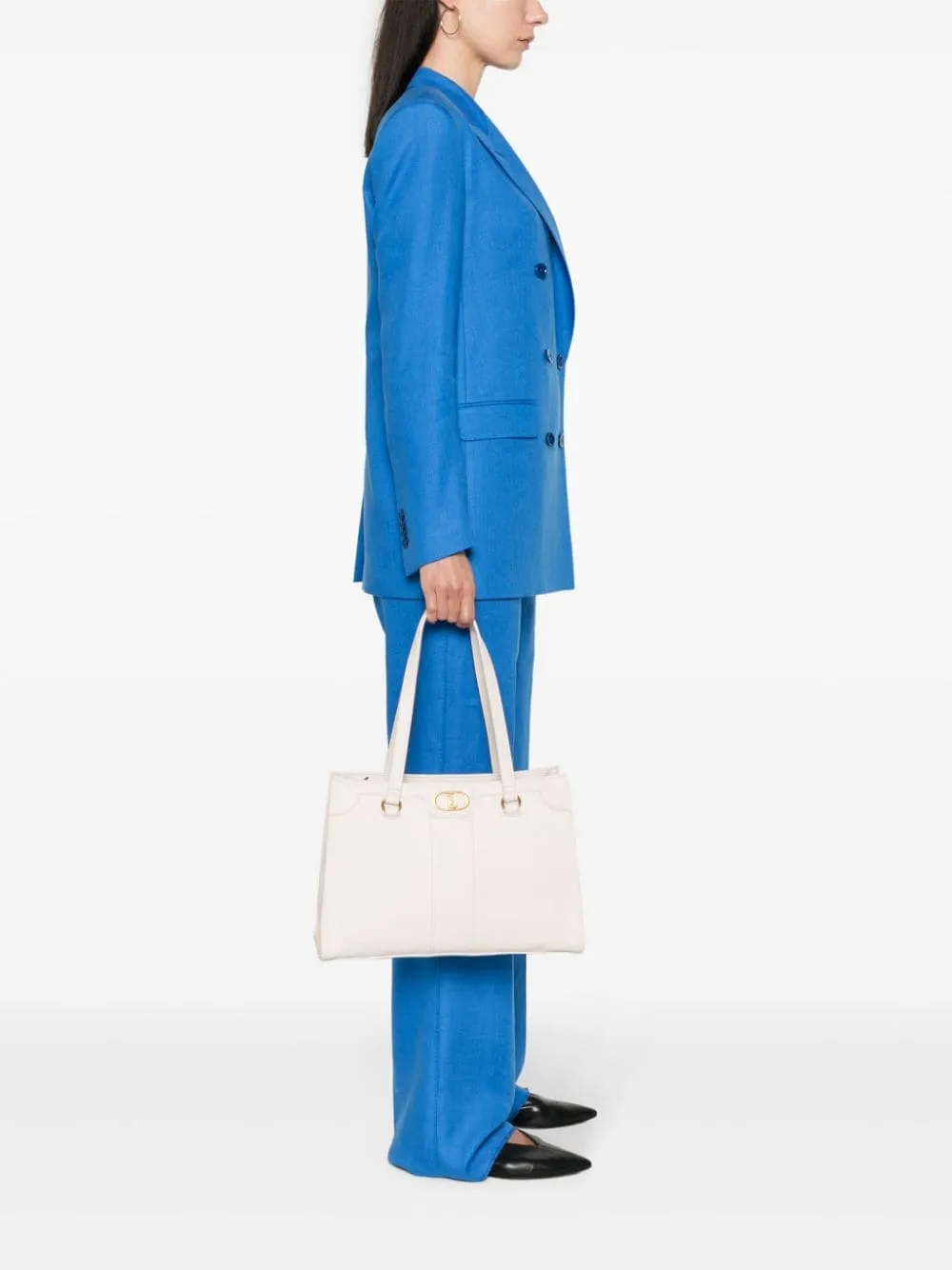 Borsa tote Anaba con placca logo